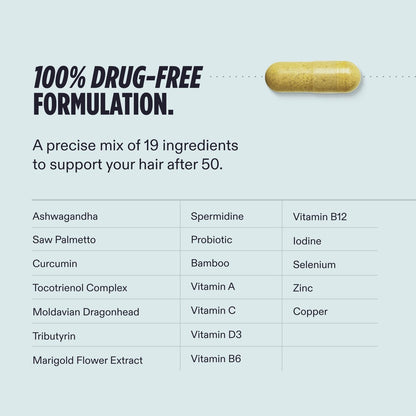 Nutrafol Men 50+ Hair Growth Supplements - Clinically Tested for Thicker Hair & Scalp Coverage, #1 Dermatologist-Recommended - 1 Month Supply Avelisse