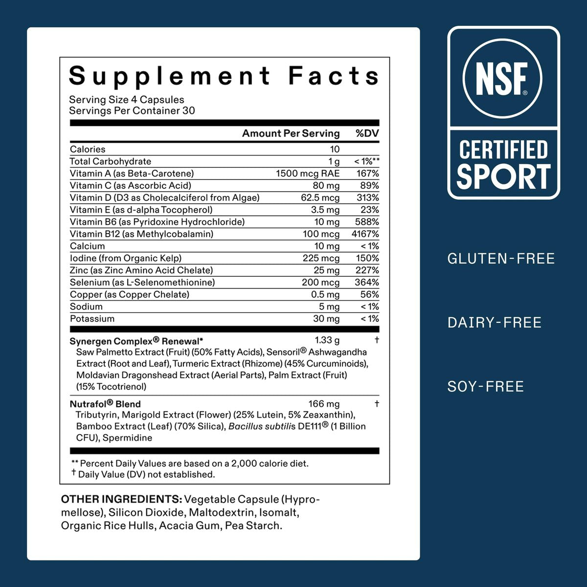 Nutrafol Men 50+ Hair Growth Supplements - Clinically Tested for Thicker Hair & Scalp Coverage, #1 Dermatologist-Recommended - 1 Month Supply Avelisse