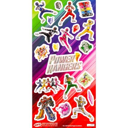 Power Rangers Party Favors Pack - 150 Stickers & 75 Temporary Tattoos for Kids, Boys, Girls | Party Supplies - görsel 3