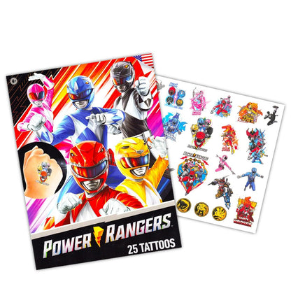 Power Rangers Party Favors Pack - 150 Stickers & 75 Temporary Tattoos for Kids, Boys, Girls | Party Supplies