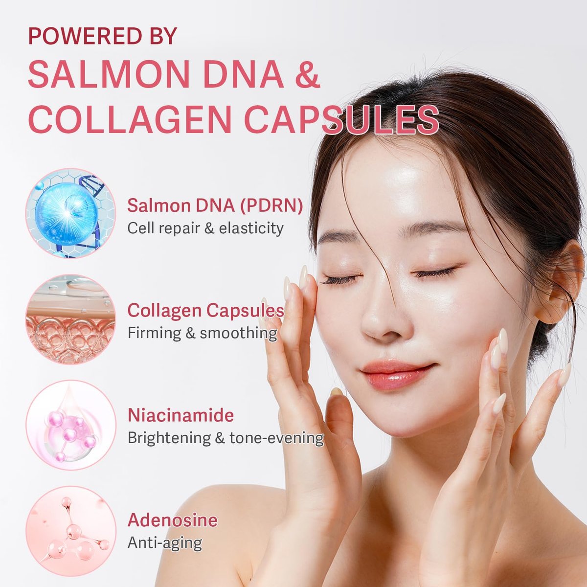 realori PDRN Capsule Cream with Vitamin C & Collagen – Korean Boba Moisturizer for Face, Pink Jelly Cream for Deep Hydration, Skin Repair, and Glow Avelisse