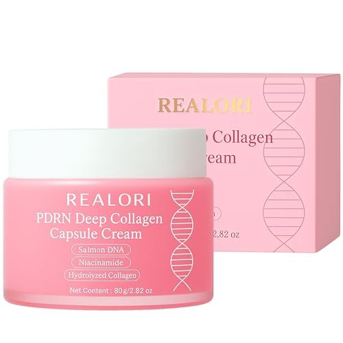 realori PDRN Capsule Cream with Vitamin C & Collagen – Korean Boba Moisturizer for Face, Pink Jelly Cream for Deep Hydration, Skin Repair, and Glow Avelisse