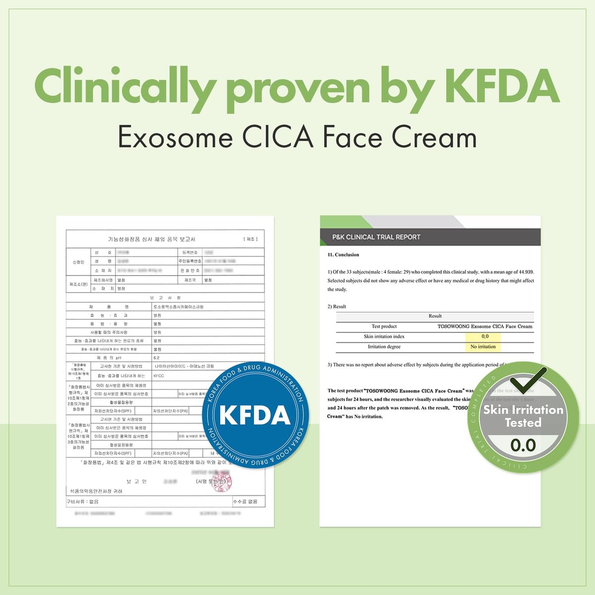 TOSOWOONG Exosome CICA Face Cream - Daily Soothing Moisturizer for Breakouts and Irritated Skin, Fast-Acting, Lightweight Korean Skincare for Redness and Blemish-Prone Skin, 50ml / 1.69 fl. oz. Avelisse