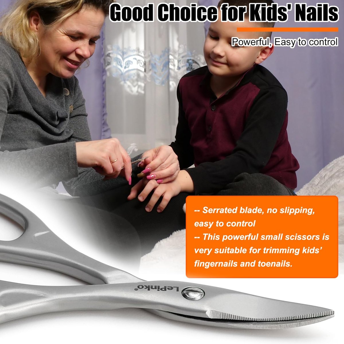 LePinko Professional Nail Scissors Kit – Micro-Serrated Blades for Manicure & Pedicure, Stainless Steel, Stocking Stuffer Gift for Men & Women Avelisse