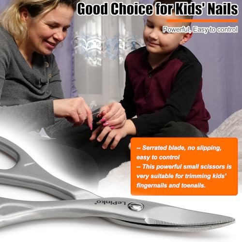 LePinko Professional Nail Scissors Kit – Micro-Serrated Blades for Manicure & Pedicure, Stainless Steel, Stocking Stuffer Gift for Men & Women Avelisse