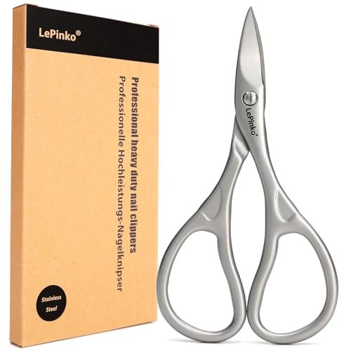 LePinko Professional Nail Scissors Kit – Micro-Serrated Blades for Manicure & Pedicure, Stainless Steel, Stocking Stuffer Gift for Men & Women Avelisse