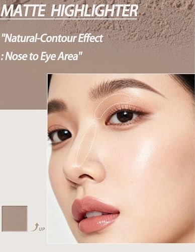 Okerker Cool Toned Contour Palette with Mirror - Taupe Grey Contour Powder for Pale Light Cool Toned Skin - görsel 10