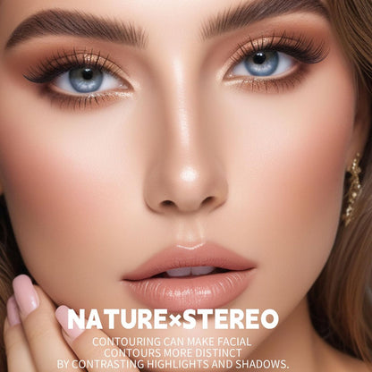 Okerker Cool Toned Contour Palette with Mirror - Taupe Grey Contour Powder for Pale Light Cool Toned Skin
