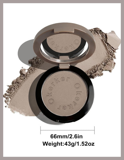 Okerker Cool Toned Contour Palette with Mirror - Taupe Grey Contour Powder for Pale Light Cool Toned Skin