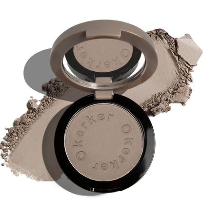 Okerker Cool Toned Contour Palette with Mirror - Taupe Grey Contour Powder for Pale Light Cool Toned Skin