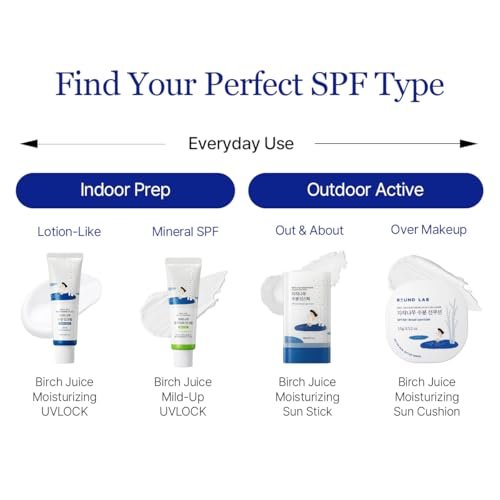 Round Lab Birch Juice Moisturizing UV Lock Sun Cushion SPF50+ PA++++ – 0.52 oz Mineral Sunscreen, No White Cast, Portable for Over Makeup, Korean Sunscreen for All Family - görsel 12