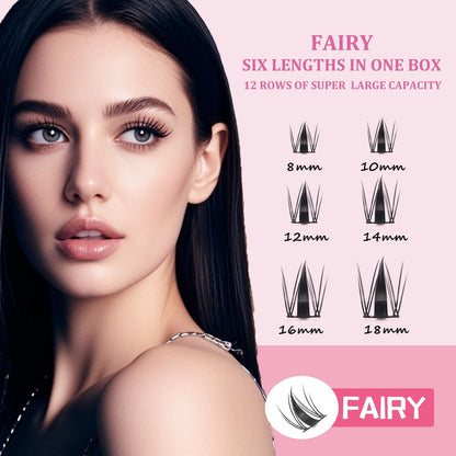 ISOOLU Lash Clusters Manga Individual Lashes - Wispy Eyelash Clusters WideSpan Wet-Look Spiky Lashes with Bond & Seal, Aesthetic 120 PCS