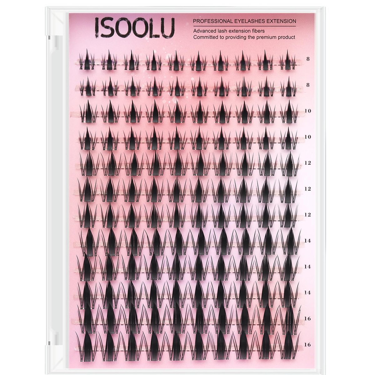 ISOOLU Lash Clusters Manga Individual Lashes - Wispy Eyelash Clusters WideSpan Wet-Look Spiky Lashes with Bond & Seal, Aesthetic 120 PCS - görsel 1