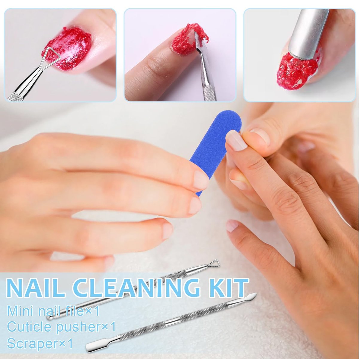 Quick Gel Nail Polish Remover Kit – Remove Gel Polish in 3 Minutes, Safe for Natural Nails, No Soaking or Wrapping, 60ml Avelisse