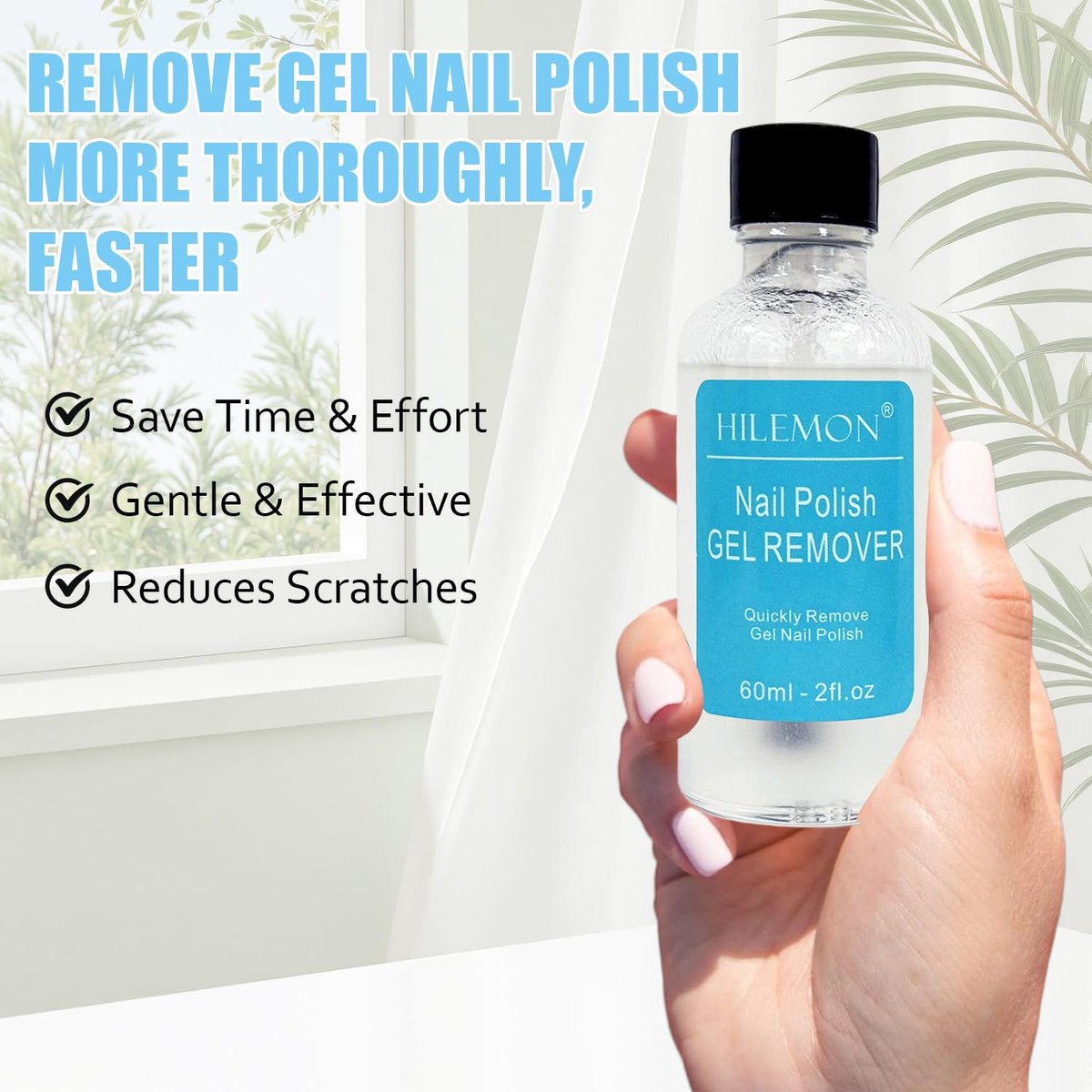Quick Gel Nail Polish Remover Kit – Remove Gel Polish in 3 Minutes, Safe for Natural Nails, No Soaking or Wrapping, 60ml Avelisse