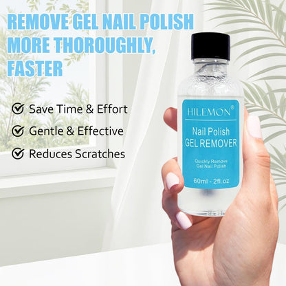 Quick Gel Nail Polish Remover Kit – Remove Gel Polish in 3 Minutes, Safe for Natural Nails, No Soaking or Wrapping, 60ml Avelisse