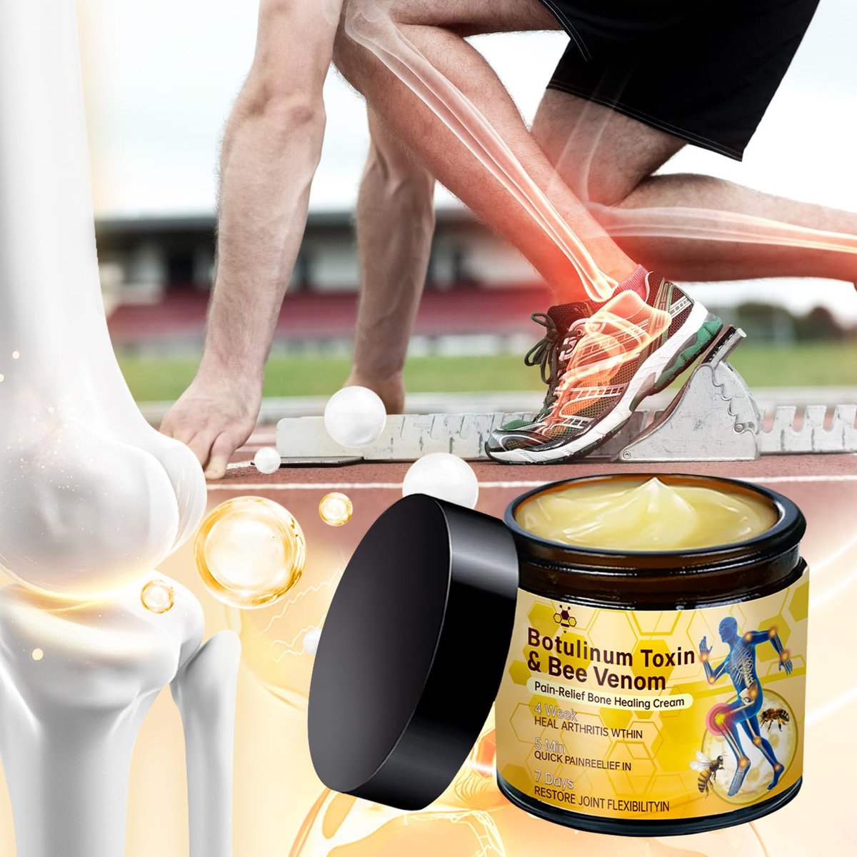 rubeonly 2-Pack Bee Venom Joint Gel Cream – Advanced Professional Formula for Back, Neck, Hands, and Knee Relief Avelisse