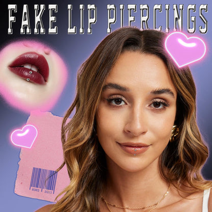 YGDZ Face Gems & Fake Piercings: Nose Stud Silver, Eyebrow, Lip, Stick On Face Stickers, Rave Accessories, Y2K Makeup for Women & Men
