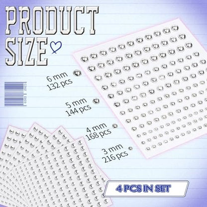 YGDZ Face Gems & Fake Piercings: Nose Stud Silver, Eyebrow, Lip, Stick On Face Stickers, Rave Accessories, Y2K Makeup for Women & Men