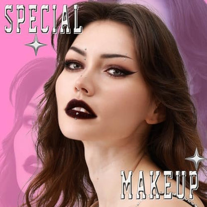 YGDZ Face Gems & Fake Piercings: Nose Stud Silver, Eyebrow, Lip, Stick On Face Stickers, Rave Accessories, Y2K Makeup for Women & Men