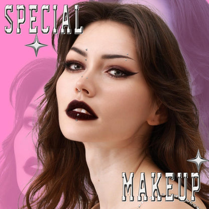 YGDZ Face Gems & Fake Piercings: Nose Stud Silver, Eyebrow, Lip, Stick On Face Stickers, Rave Accessories, Y2K Makeup for Women & Men