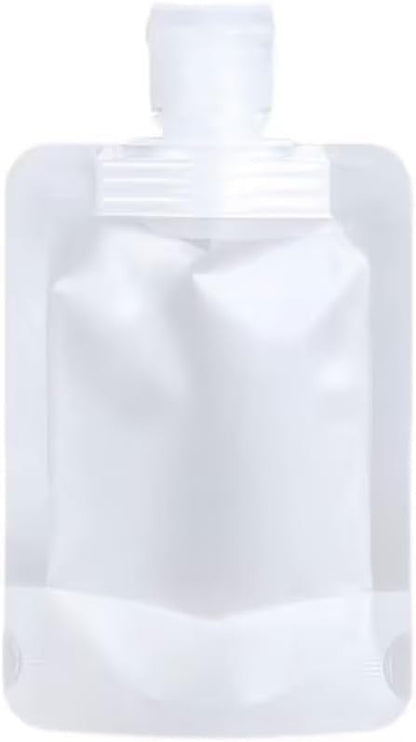 10 Pack Travel Size Squeeze Pouches 30ml Clear Refillable Bottles Leakproof Toiletry Containers