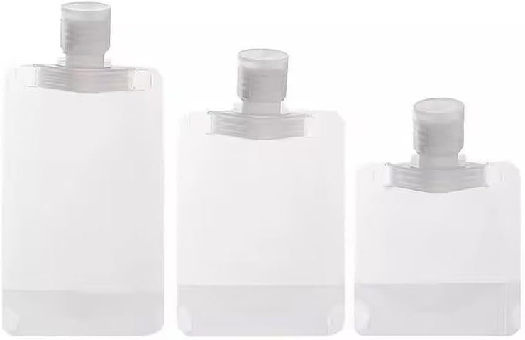 10 Pack Travel Size Squeeze Pouches 30ml Clear Refillable Bottles Leakproof Toiletry Containers - görsel 7