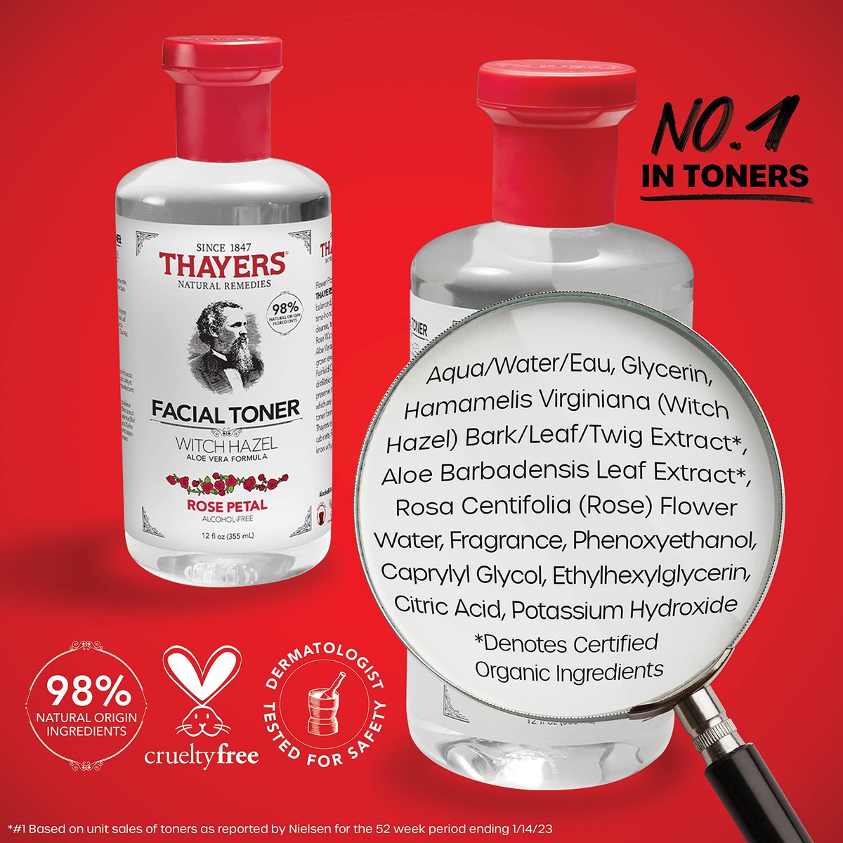Thayers Purify & Hydrate Skin Care Set - Rose Petal Facial Toner & Hydrating Milky Toner for 48H Hydration, Pore Reduction, 2-Piece Kit - görsel 15