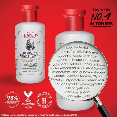 Thayers Purify & Hydrate Skin Care Set - Rose Petal Facial Toner & Hydrating Milky Toner for 48H Hydration, Pore Reduction, 2-Piece Kit - görsel 18