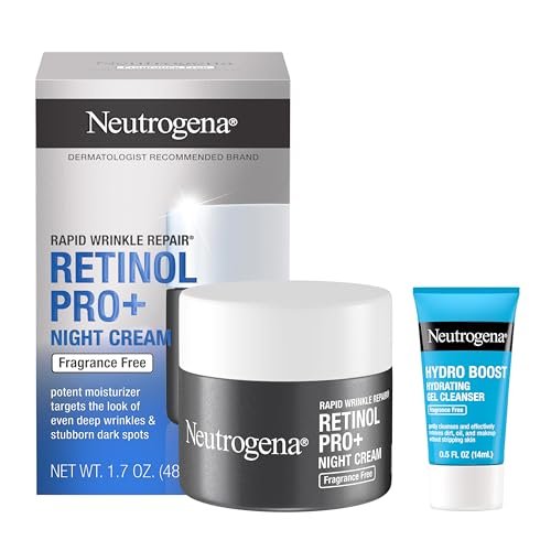 Neutrogena Rapid Wrinkle Repair Retinol Pro+ Night Cream & Hydro Boost Cleanser Duo Avelisse