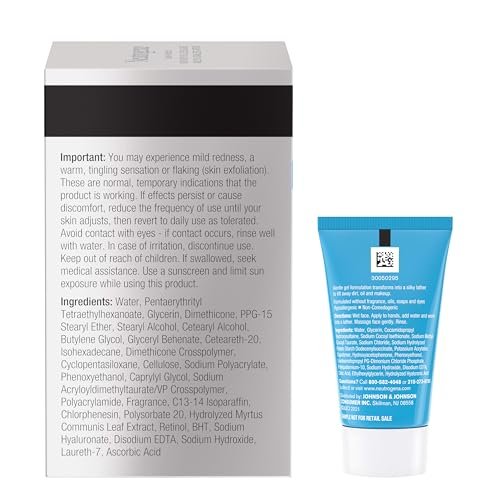 Neutrogena Rapid Wrinkle Repair Retinol Face Moisturizer with Hyaluronic Acid + Hydro Boost Facial Cleanser Trial Size Avelisse