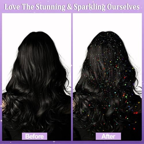 Yosca Body Glitter Spray - 3-Pack Holographic Silver Shimmer Spray for Body, Hair & Clothes - Long-Lasting Festival, Concert & Party Rave Accessories Avelisse
