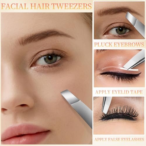 Teenitor Professional Blackhead Tweezers and Pimple Popper Tool Kit, 4-Piece Stainless Steel Cell Tweezers for Blackhead, Pimple, Whitehead, Acne Removal - görsel 14