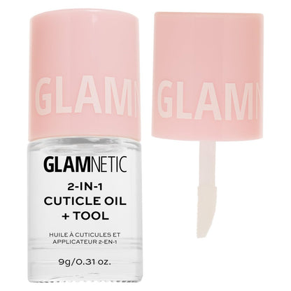 Glamnetic 2-in-1 Cuticle Oil – Nourishing Serum & Pusher for Healthy Nails with Hyaluronic Acid & Botanical Oils, 0.31 Oz Avelisse