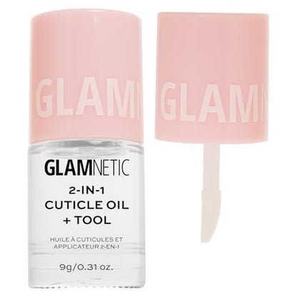 Glamnetic 2-in-1 Cuticle Oil – Nourishing Serum & Pusher for Healthy Nails with Hyaluronic Acid & Botanical Oils, 0.31 Oz Avelisse