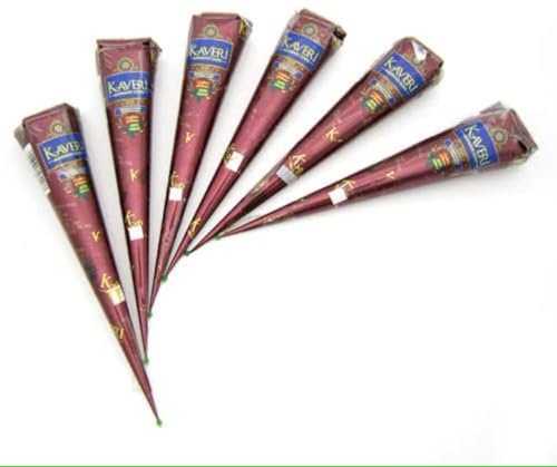 JSMA CARE Natural Henna Hair Color Cones - 6 Pack, Ready to Use Brown Henna Paste for Hair Dye Avelisse