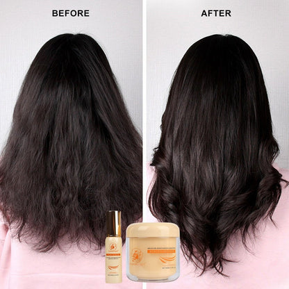 Aomimegel Hair Mask Argan Oil Set – Deep Repair & Collagen Treatment for Dry, Damaged Hair, 16.9 fl oz + 2 fl oz Avelisse