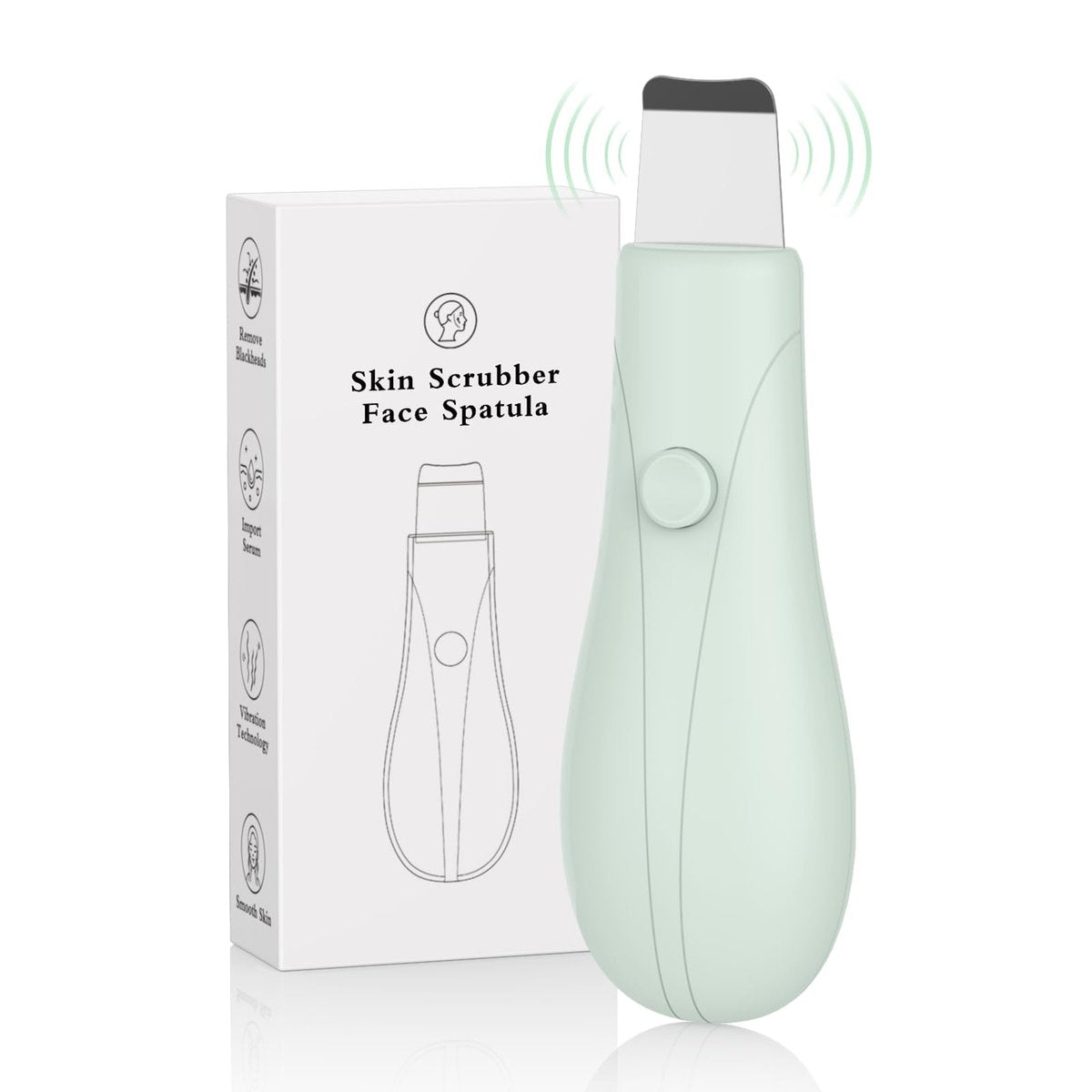 Blackhead Remover Tool - Skin Scrubber Face Spatula for Deep Pore Cleansing, Blackhead Removal for Face and Nose, Daily Skin Care for Men and Women (Green) - görsel 1