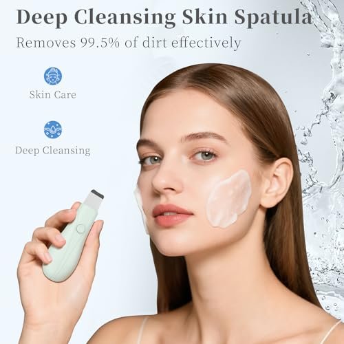 Blackhead Remover Tool - Skin Scrubber Face Spatula for Deep Pore Cleansing, Blackhead Removal for Face and Nose, Daily Skin Care for Men and Women (Green) - görsel 4