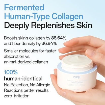 WNP Hyaluronic Acid Moisturizing & Firming Cream – 4D Hyaluronic Acid, Aloe Vera, Peptides, Collagen, Ceramides Anti-Aging Face Moisturizer for Fine Lines, Wrinkles, Dry & Sensitive Skin Avelisse