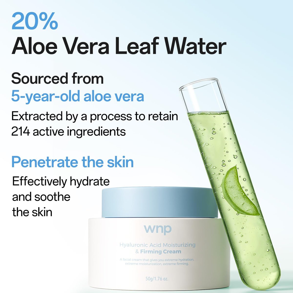 WNP Hyaluronic Acid Moisturizing & Firming Cream – 4D Hyaluronic Acid, Aloe Vera, Peptides, Collagen, Ceramides Anti-Aging Face Moisturizer for Fine Lines, Wrinkles, Dry & Sensitive Skin Avelisse