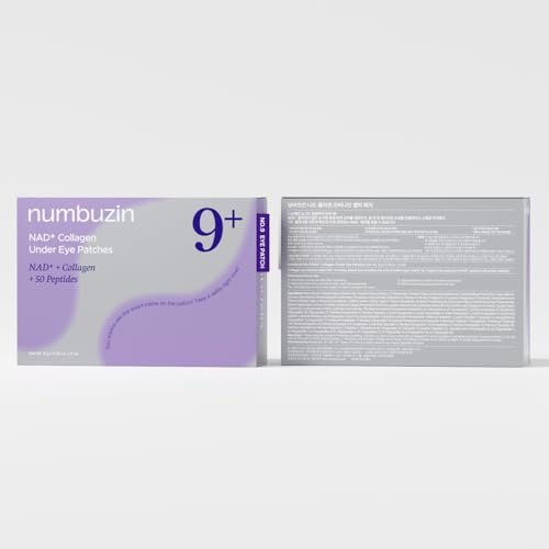 numbuzin No.9 Eye Patches - NAD+ Collagen Gel Eye Masks with Peptides, Caffeine & Niacinamide - Cooling Under Eye Patches for Puffy Eyes & Eyebags (5 Pairs/10 Patches) - görsel 18