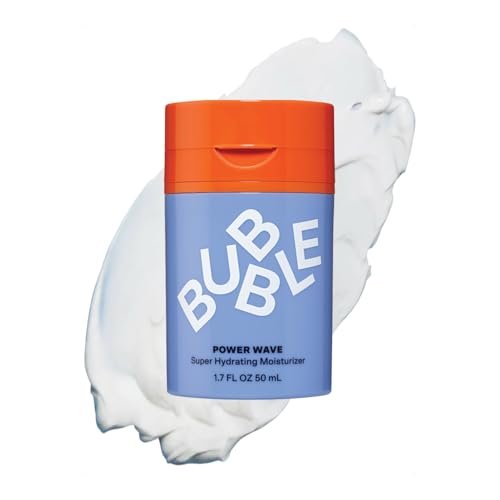 Bubble Skincare Power Wave Face Moisturizer - Hydrating Peptide Facial Cream for Dry, Sensitive Skin with Jojoba Oil - Lightweight Daily Skin Barrier Repair (50 ml) Avelisse