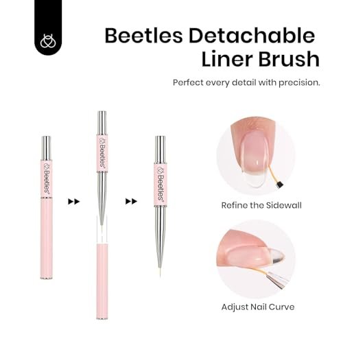Beetles 2-Pack 15ml HEMA-Free Nail Glue Builder Gel - Clear Builder for Nail Strengthening, Thickening, and Apex Extension - UV Light Required - DIY Salon Manicure Gift for Women - görsel 12
