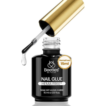 Beetles 15ml HEMA-Free Nail Glue Gel - TPO Free Super Strong Extension Glue for Nail Tips, Clear Acrylic Nails, Gentle, Large Capacity, Salon Art DIY Home Need UV Light Cured