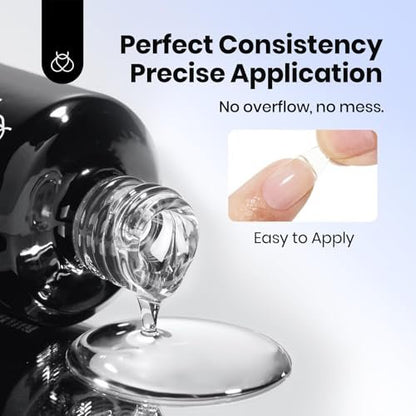 Beetles 15ml HEMA-Free Nail Glue Gel - TPO Free Super Strong Extension Glue for Nail Tips, Clear Acrylic Nails, Gentle, Large Capacity, Salon Art DIY Home Need UV Light Cured
