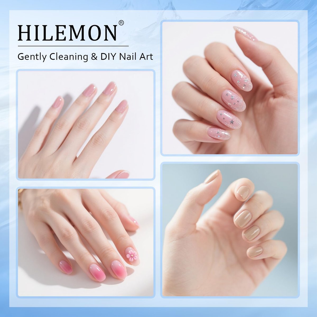 HiLemon Push-On Nail Gentle Cleaner – 160ml Gentle Nail Surface Cleanser for Base Gel, Floating Gel, Grease, Dust & Dirt Removal | Pump Bottle Design - görsel 15