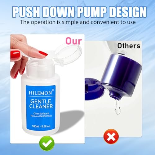 HiLemon Push-On Nail Gentle Cleaner – 160ml Gentle Nail Surface Cleanser for Base Gel, Floating Gel, Grease, Dust & Dirt Removal | Pump Bottle Design - görsel 12