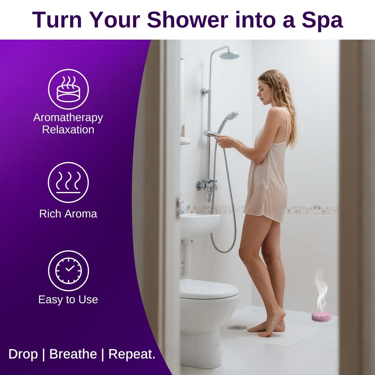 W&E Choice Shower Steamers Aromatherapy 8 Counts - Christmas Gifts for Women, Shower Bombs with Natural Essential Oils for Daily Relaxation & Stress Relief Avelisse