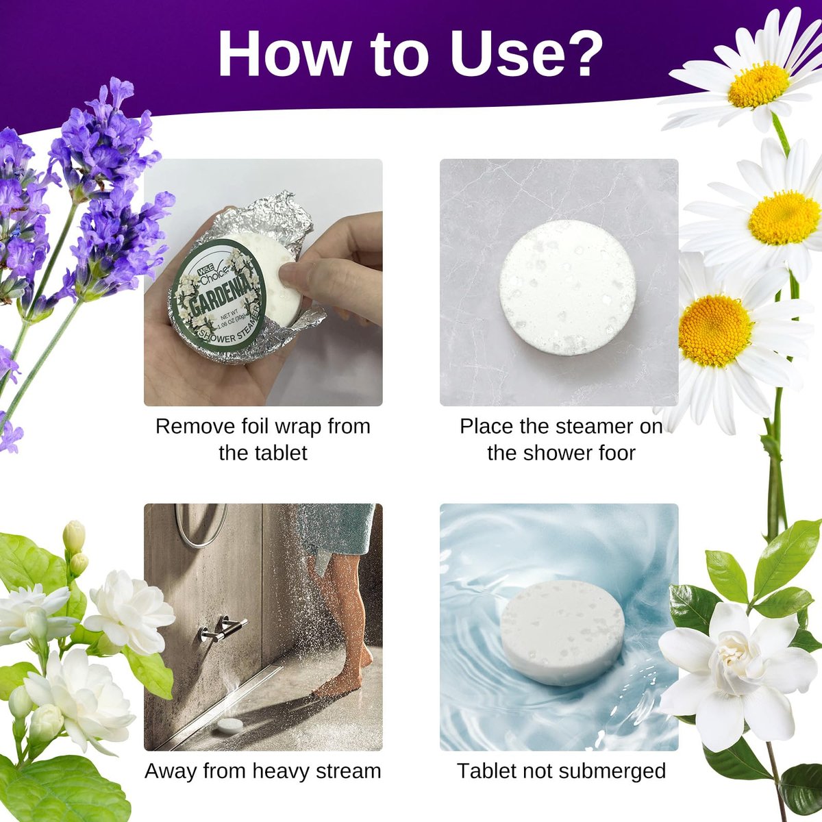 W&E Choice Shower Steamers Aromatherapy 8 Counts - Christmas Gifts for Women, Shower Bombs with Natural Essential Oils for Daily Relaxation & Stress Relief Avelisse